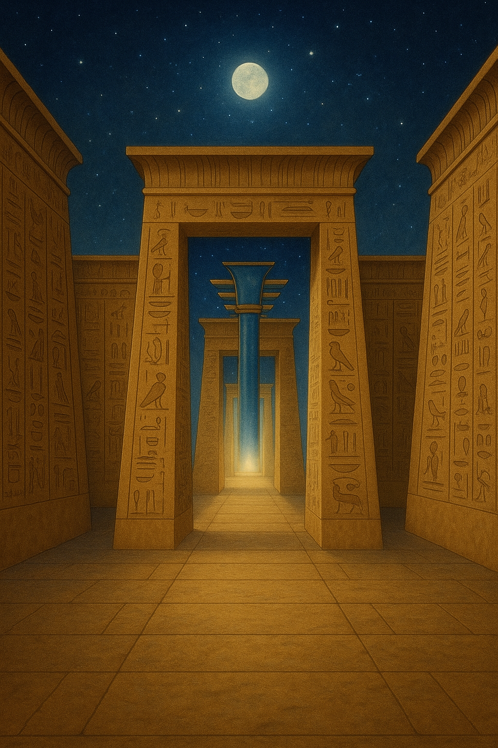 Ancient Egyptian Temple Pathway 