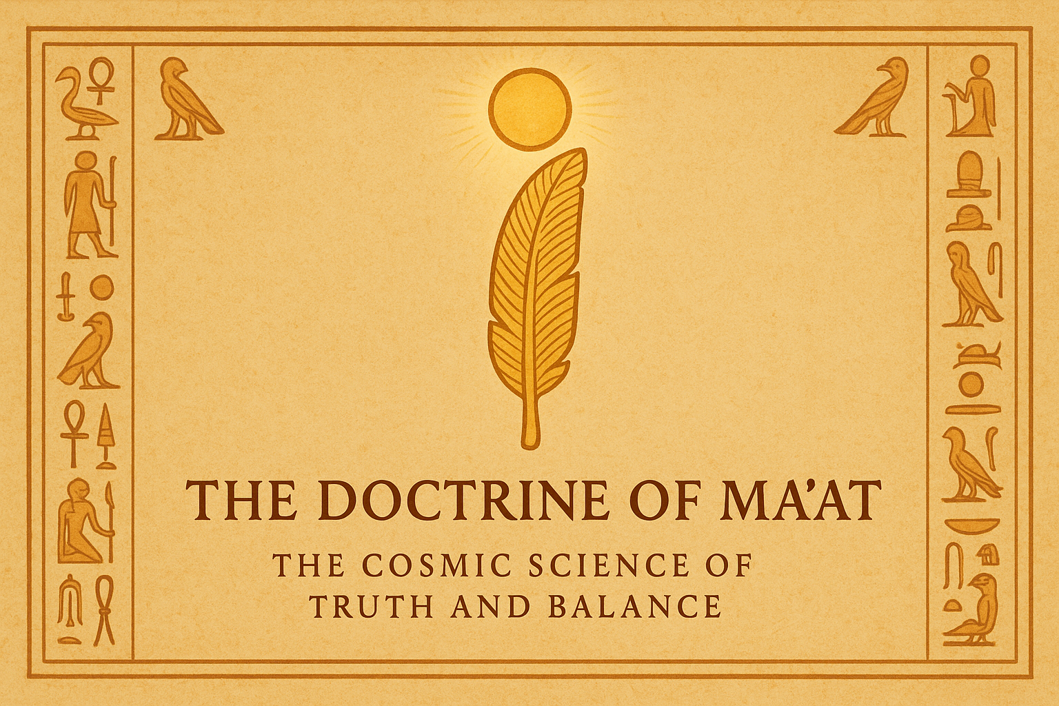 Ancient Egyptian depiction of Maʽat, goddess of truth, balance, and cosmic order