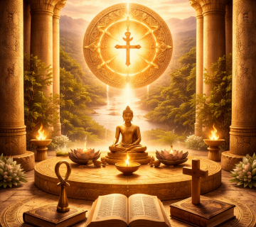 Sacred harmony in golden light