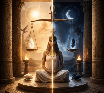 Temple of balanced light and dark